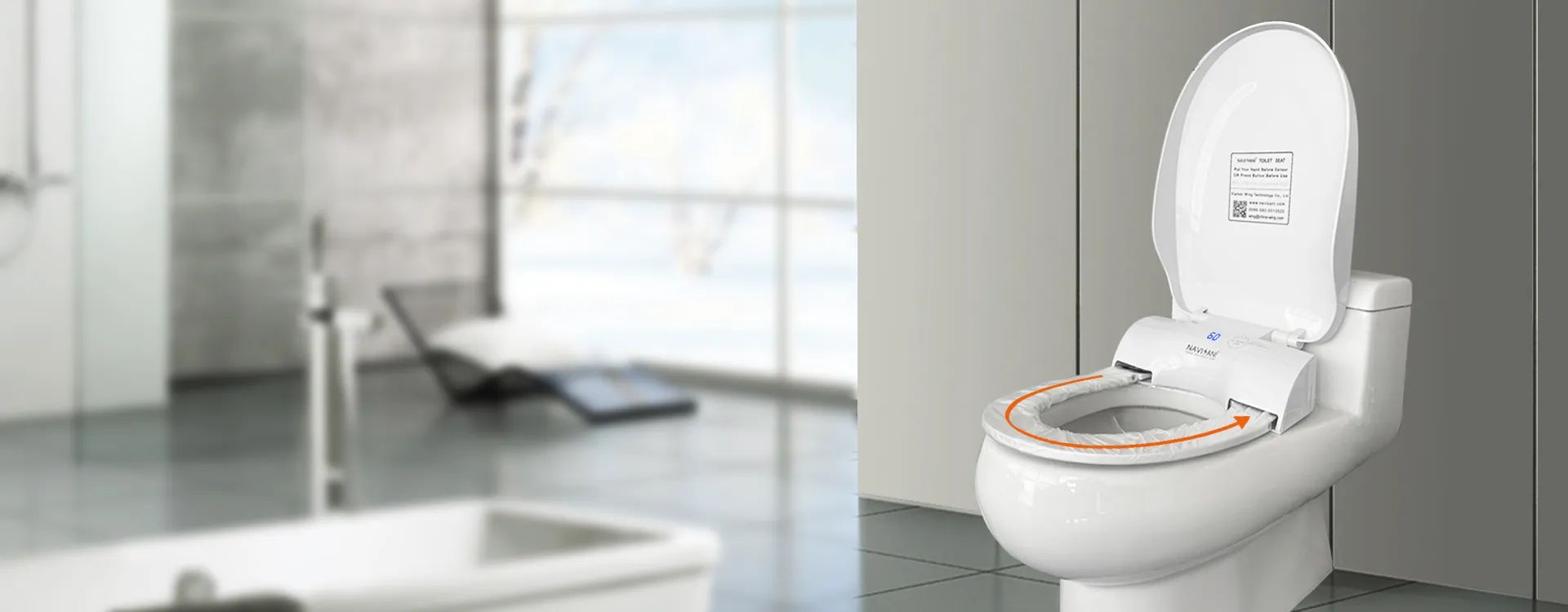 commercial hygienic rotating toilet seat
